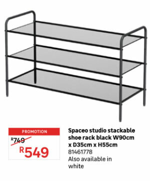 Spaceo_Studio_Stackable_Shoe_Rack_Black