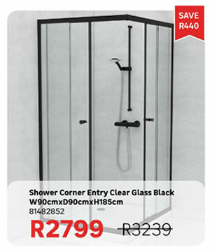 Shower_Corner_Entry_Clear_Glass_Black