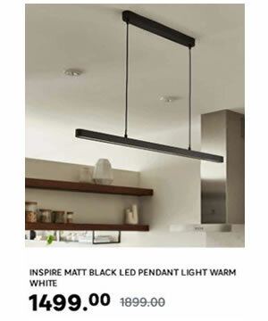 Inspire_Matt_Black_Led_Pendant_Light_Warm_White