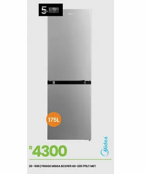 Midea_169L_Bottom_Freezer_Top_Fridge_in_Silver