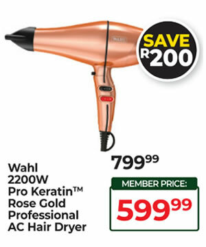 WAHL_2200W_Pro_Keratin_Rose_Gold_Professional_AC_Hair_Dryer